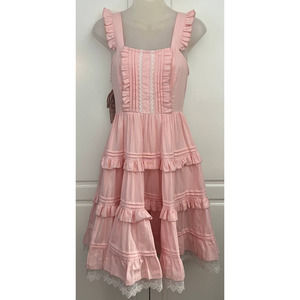 NWT Lolitimes Women's Pink Flounced Sleeveless Dream Lolita Dress Size M